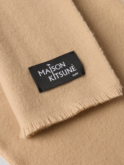 MAISON KITSUNÉ Schal mit Label-Detail Beige 3