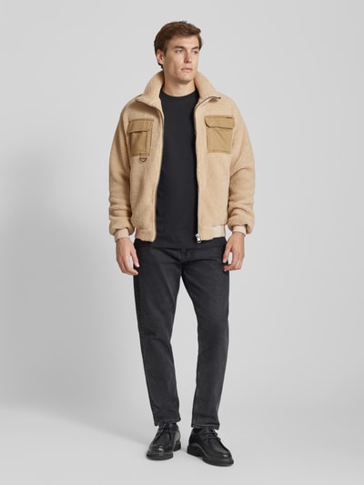 Antony Morato Jacke aus Teddyfell mit Brusttaschen Beige 1