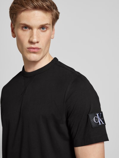 Calvin Klein Jeans T-Shirt mit Label-Badge Black 3