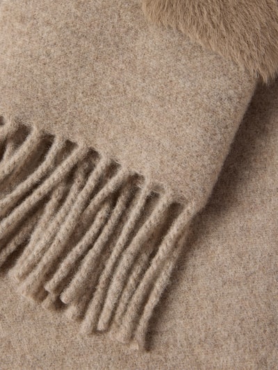 BOSS Schal aus Woll-Mix Modell 'GRAYCE' Mud 2