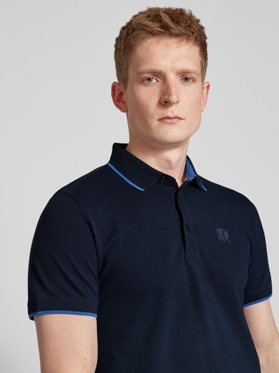 s.Oliver RED LABEL Poloshirt met labeldetail Donkerblauw - 3