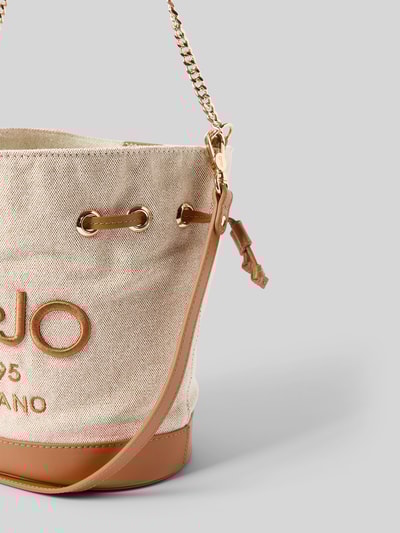 Liu Jo White Bucket bag met labelstitching, model 'BENA' Cognac - 3