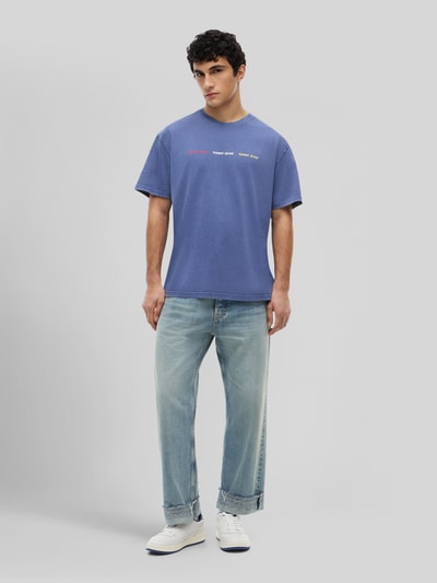 Tommy Jeans Relaxed Fit T-Shirt aus reiner Baumwolle Rauchblau 1