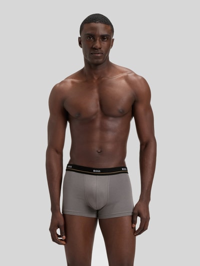 BOSS Regular Fit Boxershorts aus Baumwoll-Mix im 5er-Pack Mittelgrau 5