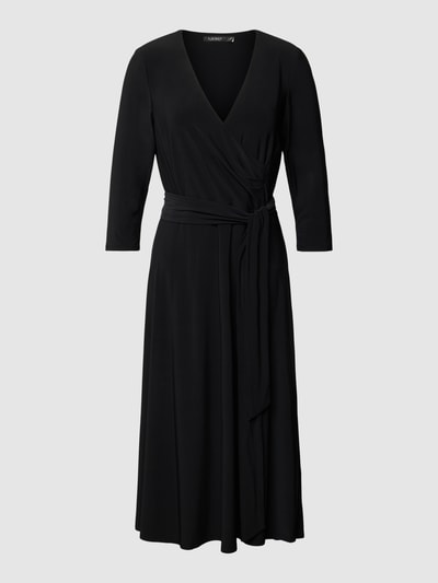 Lauren Ralph Lauren Knielanges Kleid mit V-Ausschnitt Modell 'CARLYNA' Black 2