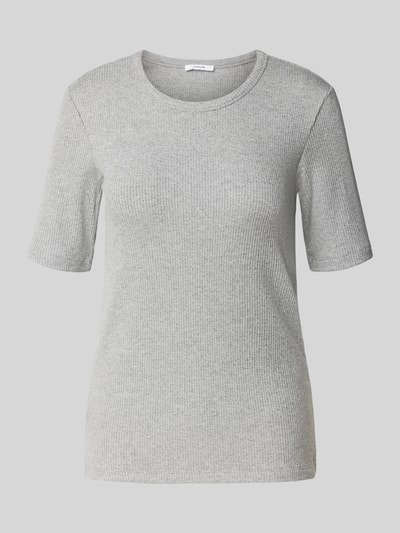 OPUS Strickshirt mit Rundhalsausschnitt Modell 'Sulchen' Hellgrau 2