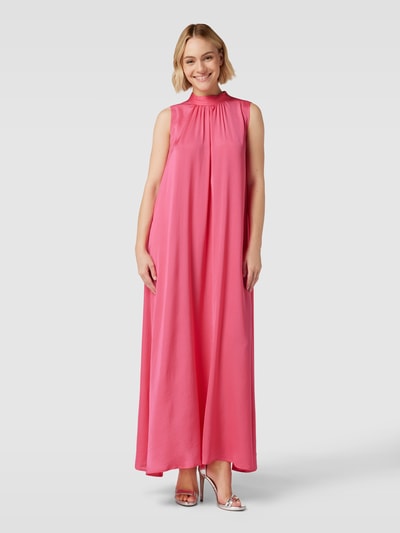 Saint Tropez Maxi-jurk met opstaande kraag, model 'Vanora' Felroze - 4