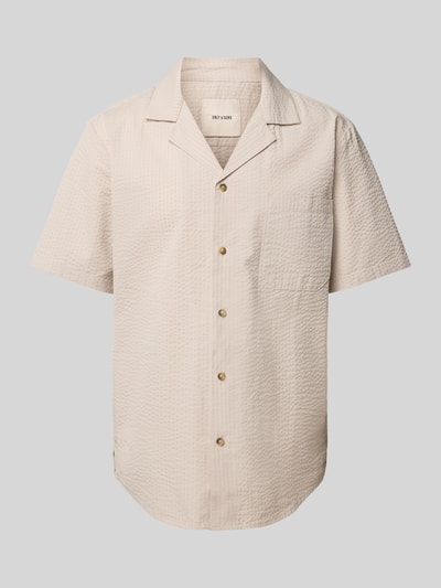 Only & Sons Freizeithemd mit Brusttasche Modell 'EYE' Beige 2