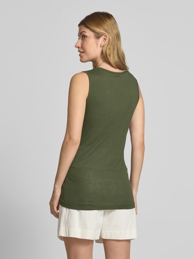 Soyaconcept Leinentop mit V-Ausschnitt Modell 'EMEL' Dunkelgruen 5