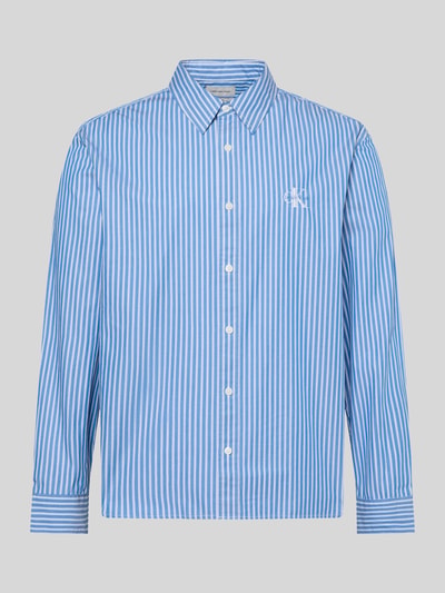 Calvin Klein Jeans Relaxed Fit Freizeithemd aus reiner Baumwolle mit Logo-Stitching Hellblau 2