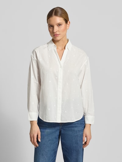 s.Oliver RED LABEL Relaxed Fit Langarmbluse aus reiner Baumwolle Weiss 4