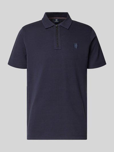 Lerros Regular fit poloshirt met logodetail Zwart - 2