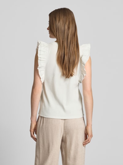 ICHI Top mit Volants Modell 'PAITYN' Offwhite 5