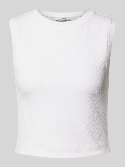 Guess Tanktop met structuurmotief, model 'OFELIA' Wit - 2