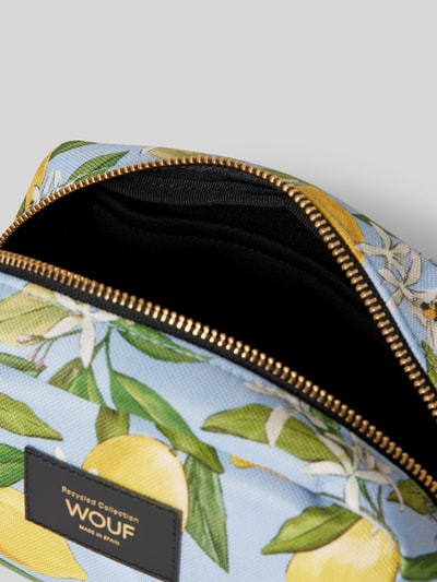 WOUF Kosmetiktasche mit Label-Detail Modell 'Capri' Hellblau 3