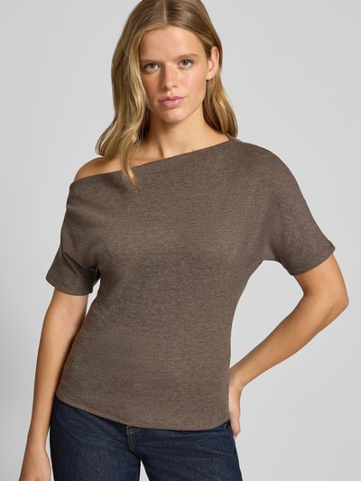 ONLY Regular Fit T-Shirt mit Viskose-Anteil Modell 'SILLY' Schoko 3
