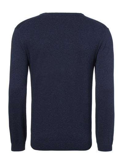 Montego Pullover aus reiner Baumwolle Jeansblau Melange 3