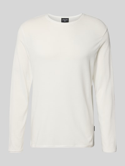 Strellson Sweter o kroju regular fit z mieszanki bawełny model ‘PROSPECT’ Złamany biały 2