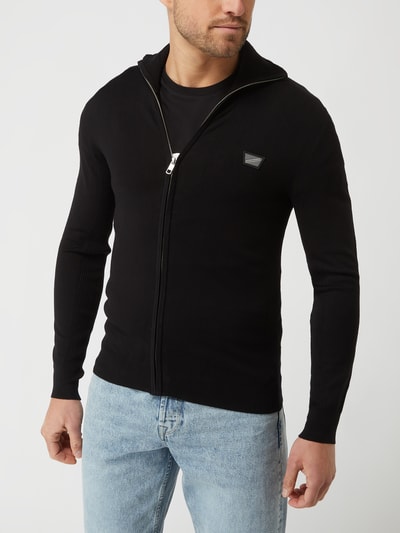 Antony Morato Gebreid jack met stretch  Zwart - 4