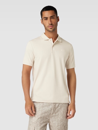 CK Calvin Klein Koszulka polo z detalem z logo Beżowy 4