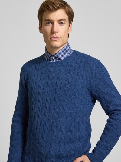 Polo Ralph Lauren Regular fit gebreide pullover van een mix van wol en kasjmier Blauw - 3
