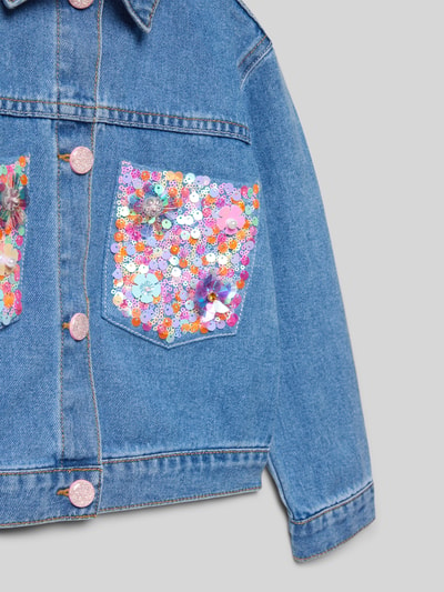 BILLIEBLUSH Jeansjacke mit Paillettenbesatz Blau 2