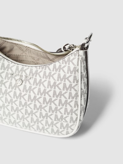 MICHAEL Michael Kors Torba hobo z detalem z logo model ‘JET SET’ Biały 5