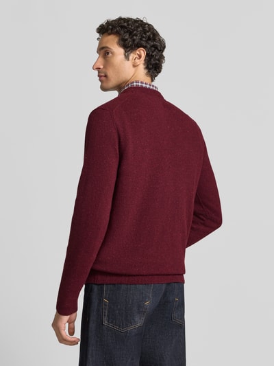 Barbour Pullover aus Woll-Seide-Mix mit Rundhalsausschnitt Modell 'TISBURY' Bordeaux 5