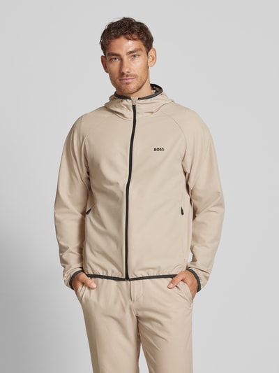BOSS Green Jacke mit Label-Print Modell 'Commuter' Beige 4