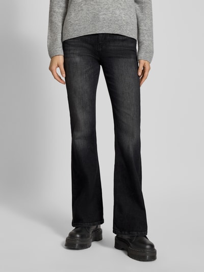 Goldgarn Jeansy o rozkloszowanym kroju z detalem z logo model ‘LINDENHOF’ Czarny 4