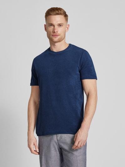 Christian Berg Men T-shirt van badstof Marineblauw - 4