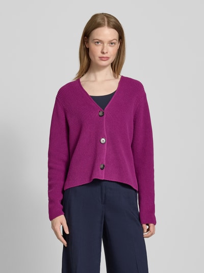 Marc O'Polo Kurtka z dzianiny o kroju relaxed fit z czystej bawełny Fuksjowy 4