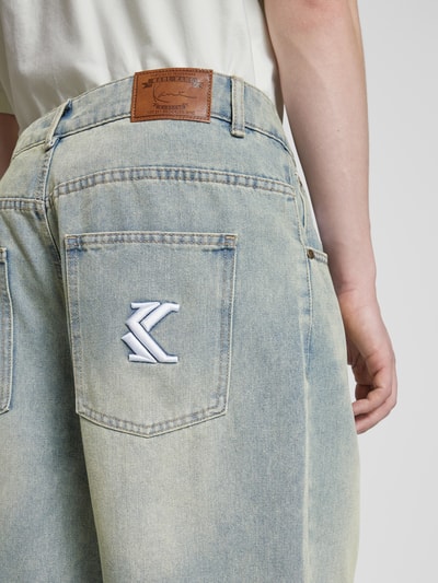 KARL KANI Baggy fit korte jeans in 5-pocketmodel Jeansblauw - 3