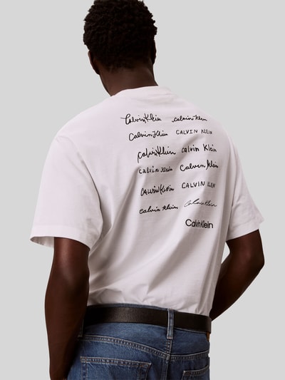 Calvin Klein Jeans Relaxed Fit T-Shirt aus reiner Baumwolle Weiss 3