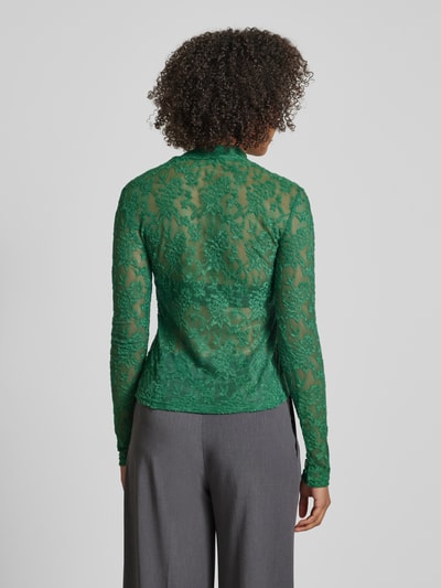 JAKE*S STUDIO WOMAN Semi-transparant shirt met lange mouwen en opstaande kraag Groen - 5