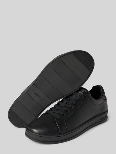 CK Calvin Klein Ledersneaker mit Label-Badge Black 4