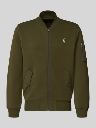 Polo Ralph Lauren Regular Fit Sweatjacke mit Logo-Stitching Modell 'Double' Oliv 2