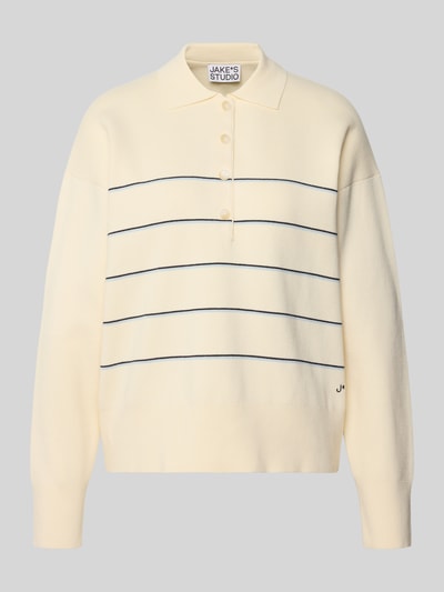 JAKE*S STUDIO WOMAN Gebreide pullover met polokraag Ecru - 2