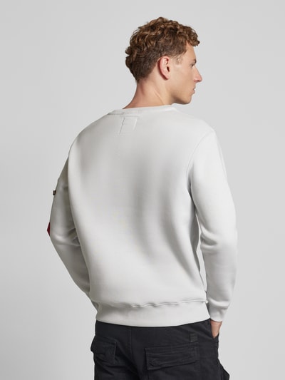 Alpha Industries Sweatshirt mit Rundhalsausschnitt Hellgrau 5