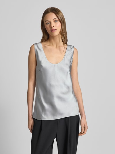 Samsøe Samsøe Regular Fit Blusentop mit Rundhalsausschnitt Modell 'SASUMMA' Hellgrau 4