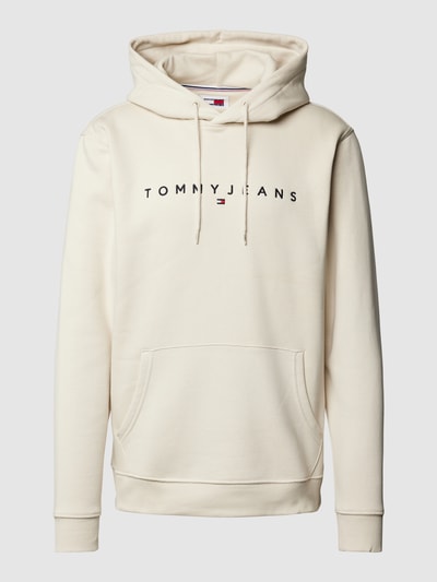 Tommy Jeans Bluza z kapturem i kieszenią kangurką Beżowy 2