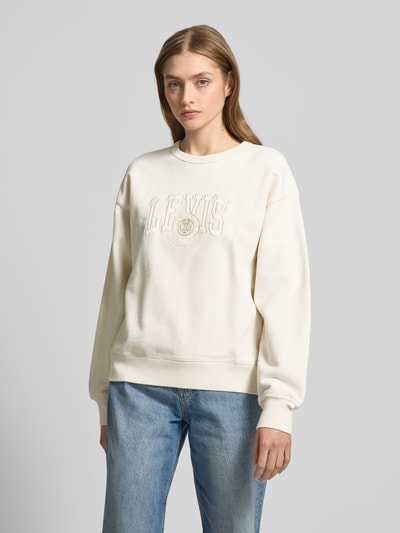 Levi's® Sweatshirt mit Label-Stitching Beige 4