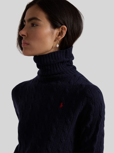 Polo Ralph Lauren Regular Fit Rollkragenpullover aus Woll-Kaschmir-Mix Dunkelblau 2