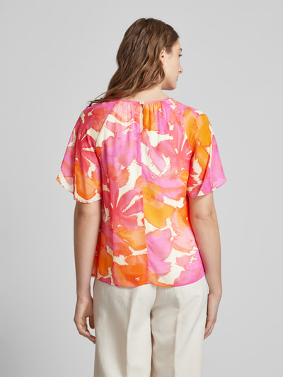 comma Blouseshirt met all-over motief Rood - 5