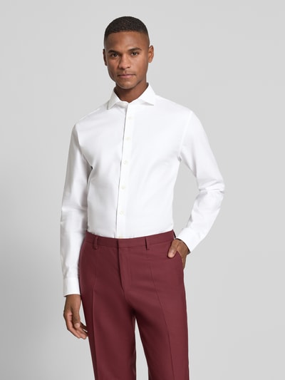 SELECTED HOMME Slim Fit Business-Hemd aus Baumwolle Modell 'Ethan' Weiss 4