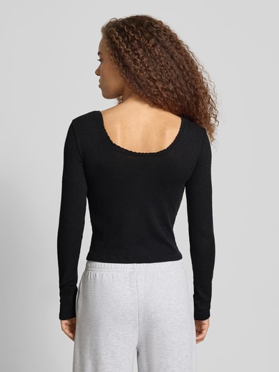 ONLY Slim Fit Langarmshirt mit Baumwoll-Anteil Modell 'JULIANE LIFE' Black 5