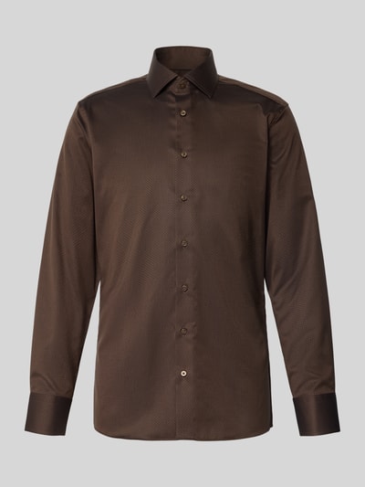 ETERNA Slim Fit Business-Hemd mit Kentkragen Dunkelbraun 2