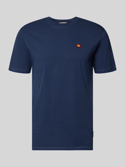 Produktfoto, T-Shirt mit Label-Stitching Modell 'CASSICA' von Ellesse, bawełna, krój regular fit, okrągły dekolt, kolor granatowy