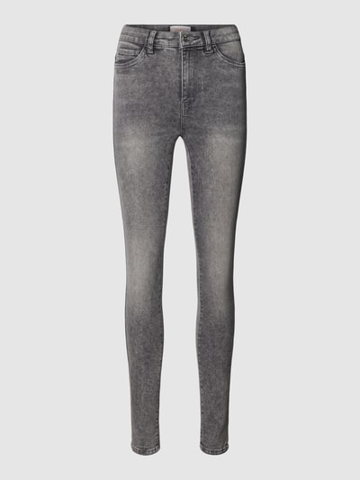 Only Skinny Fit Jeans mit Eingrifftaschen Modell 'ROSE' Mittelgrau 2