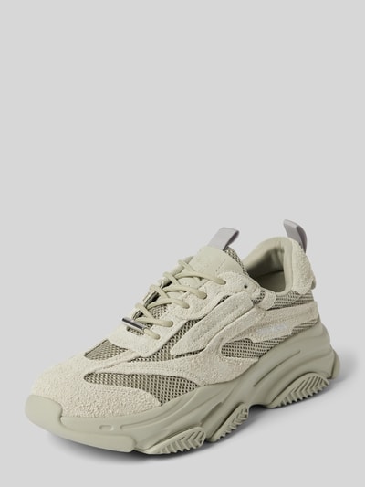 Steve Madden Sneakers met vetersluiting, model 'POSSESS' Zand - 1